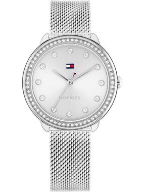 Women's Silver Mesh Band 3H Quartz Stainless Steel Premium Fashion Wrist Watch